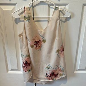 Dalia Floral Cream Colored Blouse Size M